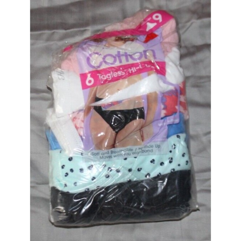 Hanes Hi Cuts Panties Womens Cotton Multicolor 6 Pack Underwear size 10 3XL